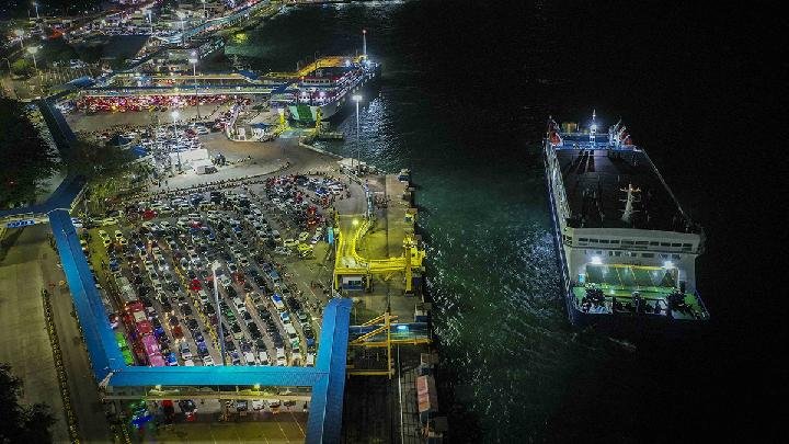 Arus Mudik di Pelabuhan Bakauheni H-2 Lebaran Belum Padat