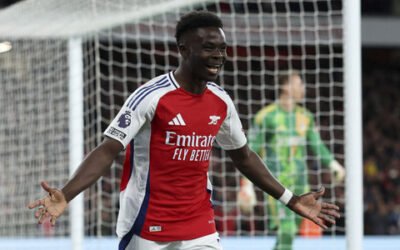 Foto: Bukayo Saka Bersinar, Arsenal Taklukkan Fulham di Liga Inggris