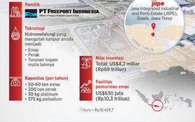 INFOGRAFIK: Pabrik Pengolahan Emas Freeport di Gresik Siap Dihiliriasasi